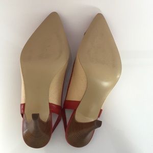 Franco Sarto Shoes - NWOT. Franco Sarto Coral leather/textile heels! Franco Sarto Shoes - NWOT. Franco Sarto Coral leather/textile heels!